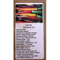 6 Degrees East Heirloom Veg Seeds - Carrots - Rainbow Mix